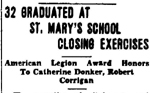 Catherine &lrm;(Donker)&lrm; Coplien - Am. Legion Award