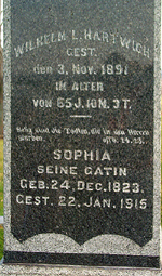 Wilhem H and Sophia &lrm;(Haberman)&lrm; Hartwich